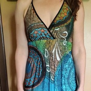 Colorful full length maxi dress